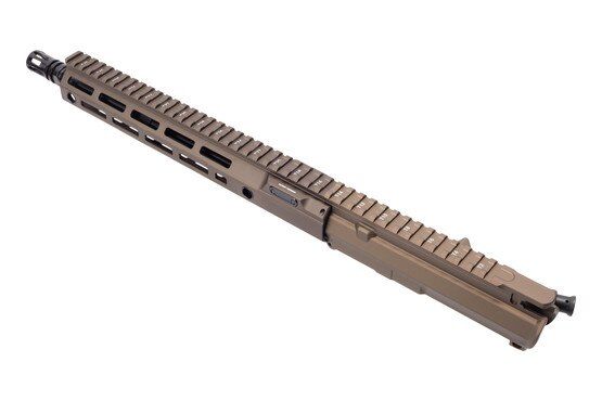 Kodiak Brown upper receiver chambered in 5.56 NATO.